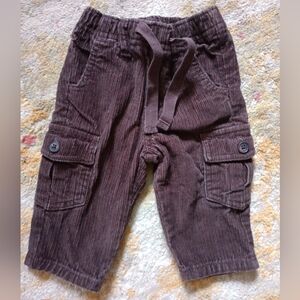 Brown Corduroy Cargo Pants